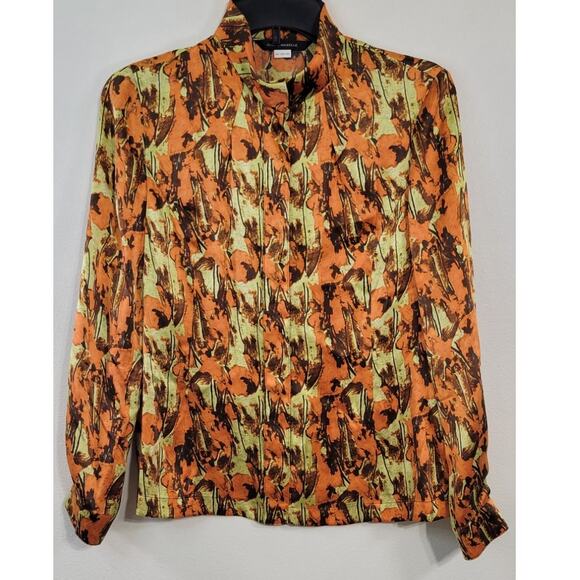 Chere Maselle Tops - Chere Maselle Shirt Womens 88-102-165 Long Sleeve 100% Silk Corpcore Boho Chic